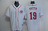 Cincinnati Reds #19 Joey Votto White New Cool Base Stitched Baseball Jersey,baseball caps,new era cap wholesale,wholesale hats